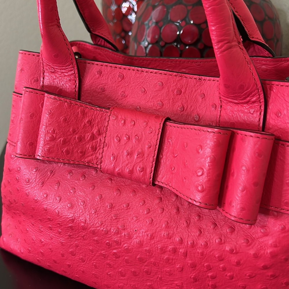 Kate Spade New York Provence Charm City Ostrich-Embossed Satchel – Hot Pink - Picture 4 of 17